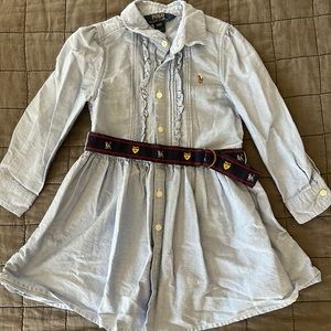 Denim chambray Polo button down dress